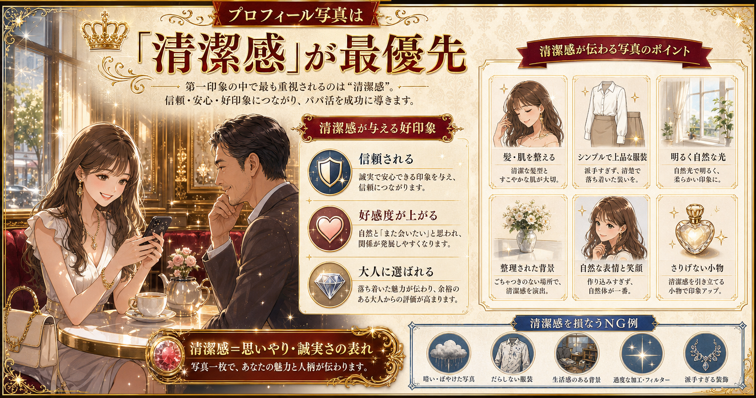 プロフィール写真は「清潔感」が最優先