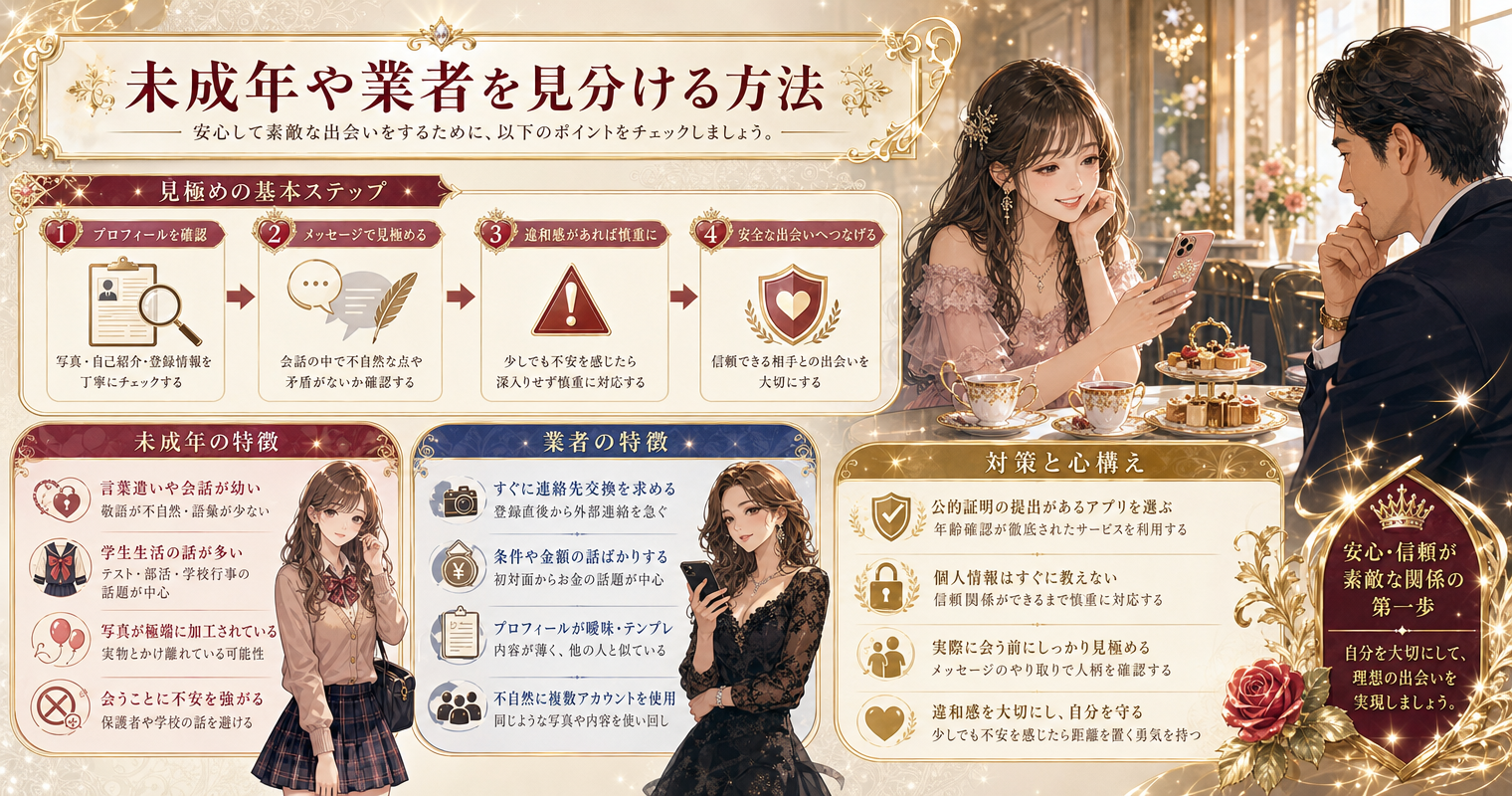 未成年や業者を見分ける方法