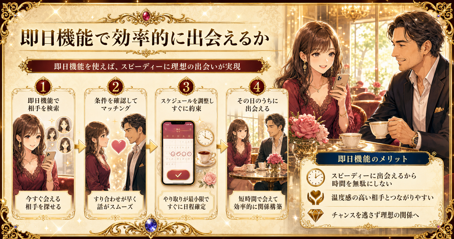 即日機能で効率的に出会えるか
