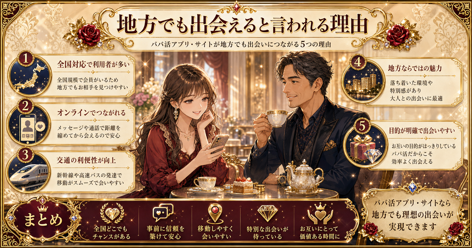 地方でも出会えると言われる理由