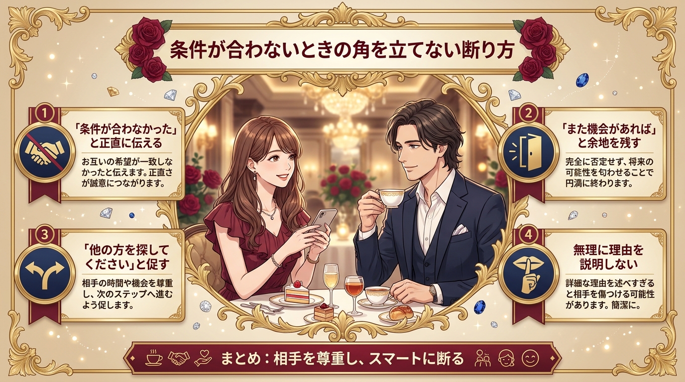 条件が合わないときの角を立てない断り方