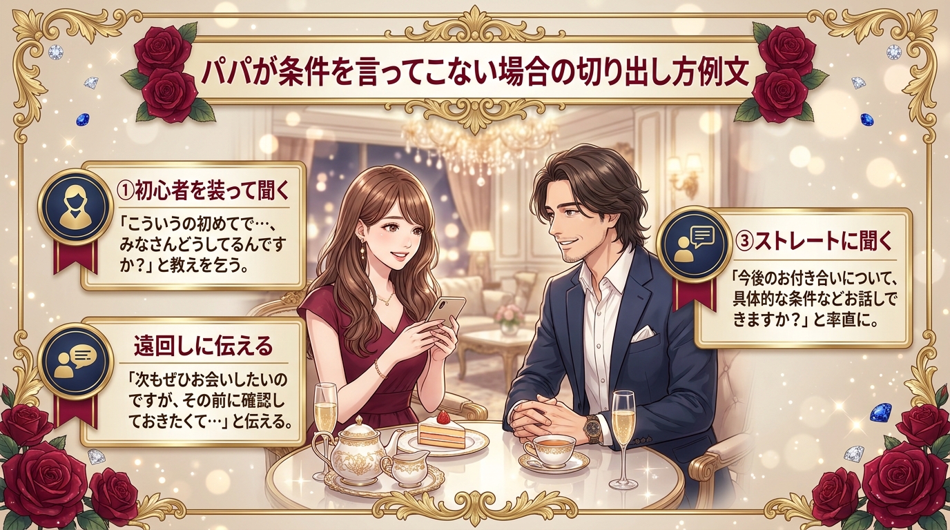 パパが条件を言ってこない場合の切り出し方例文