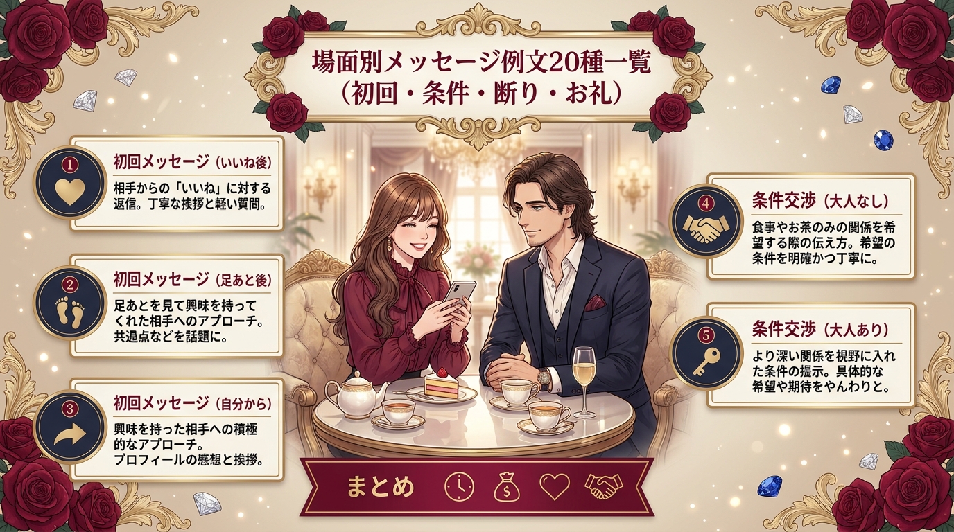 場面別メッセージ例文20種一覧(初回・条件・断り・お礼)