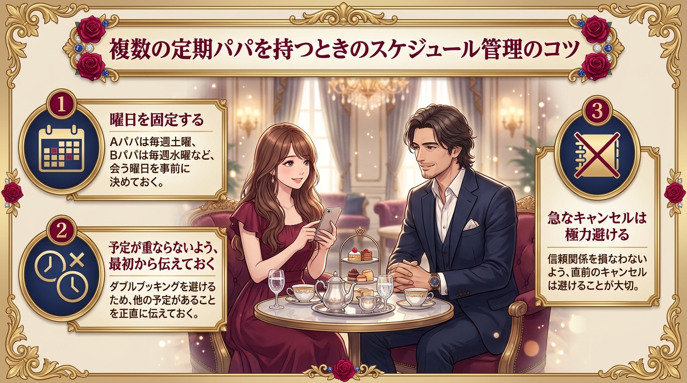 複数の定期パパを持つときのスケジュール管理のコツ