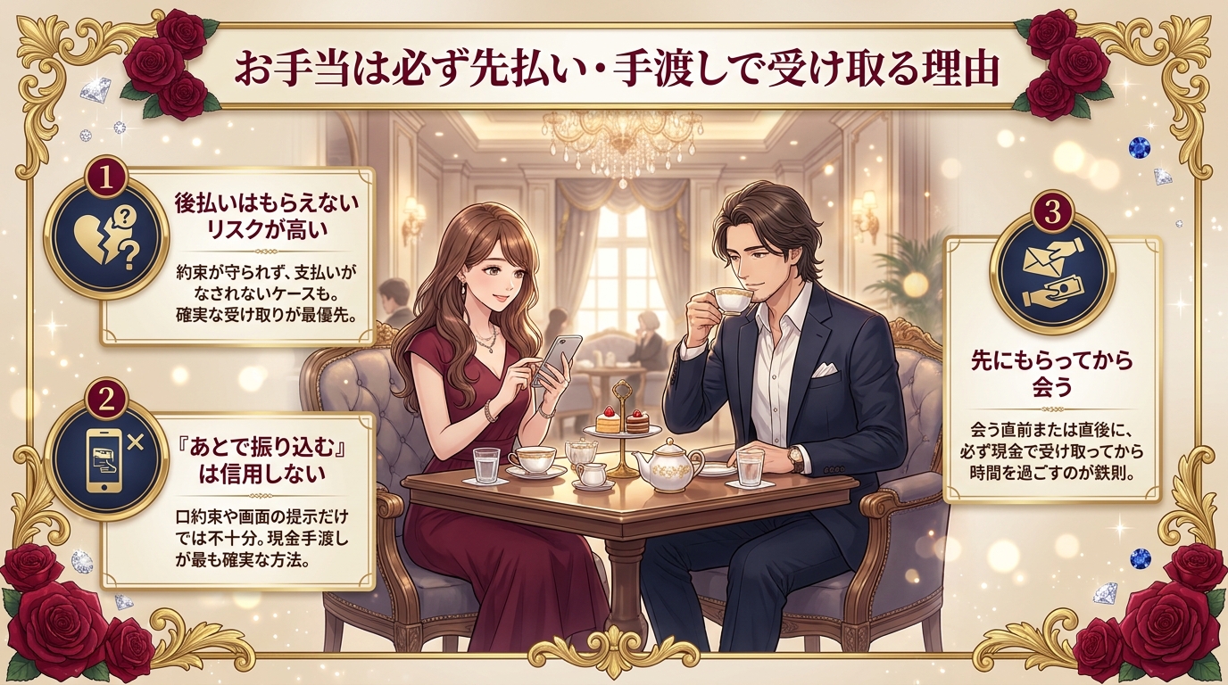 お手当は必ず先払い・手渡しで受け取る理由