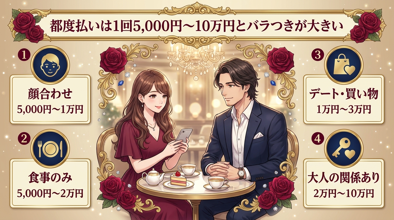 都度払いは1回5,000円〜10万円とバラつきが大きい
