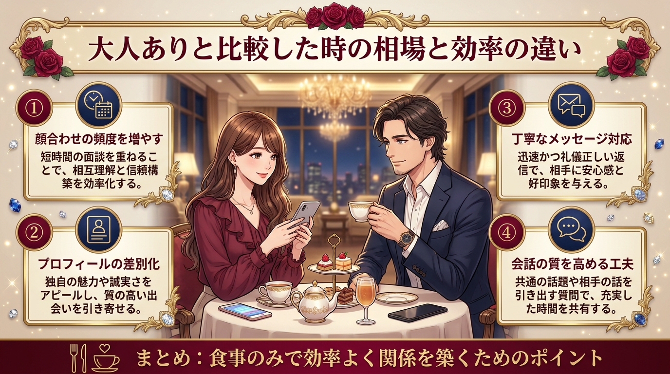 大人ありと比較した時の相場と効率の違い
