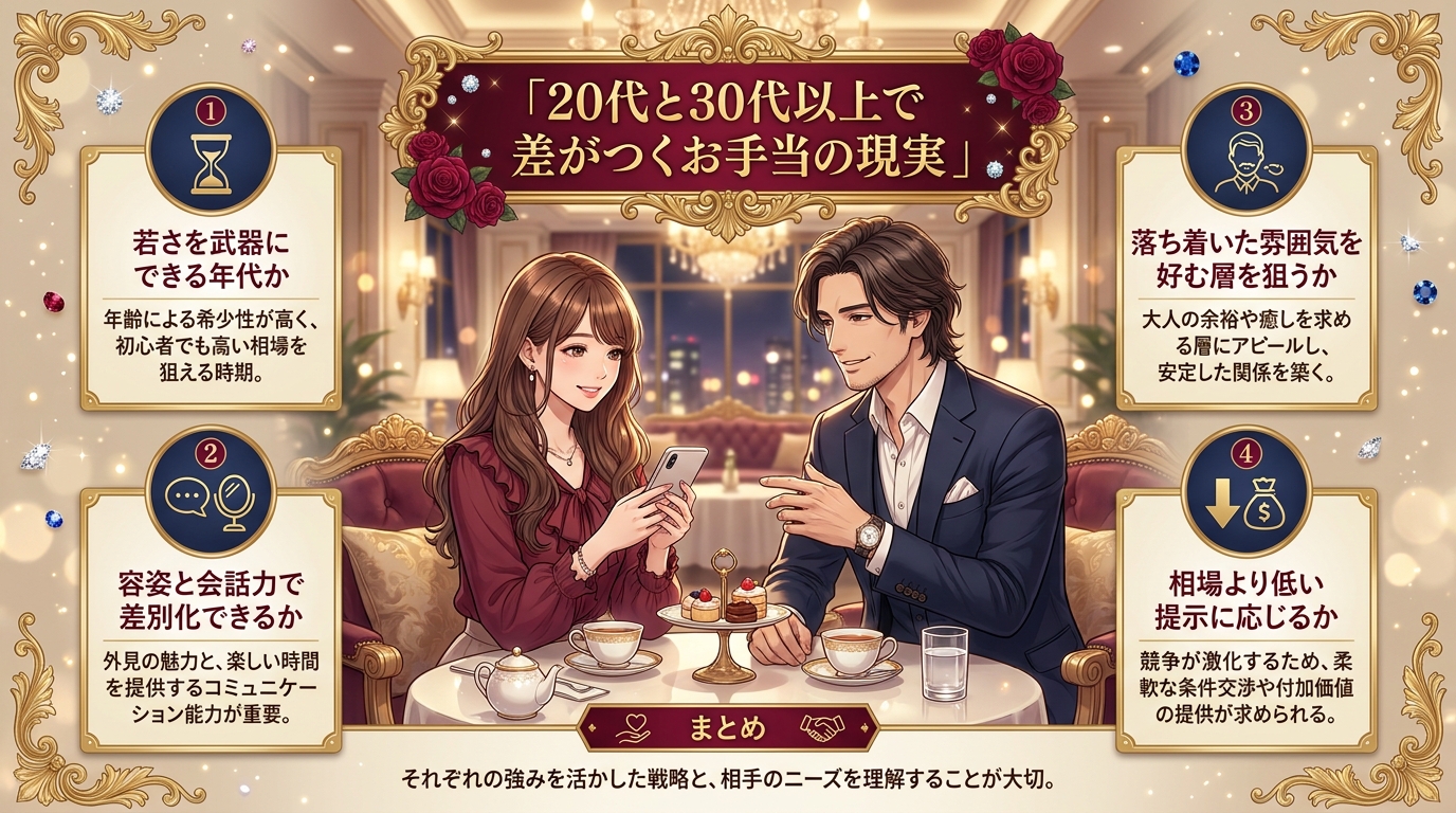 20代と30代以上で差がつくお手当の現実