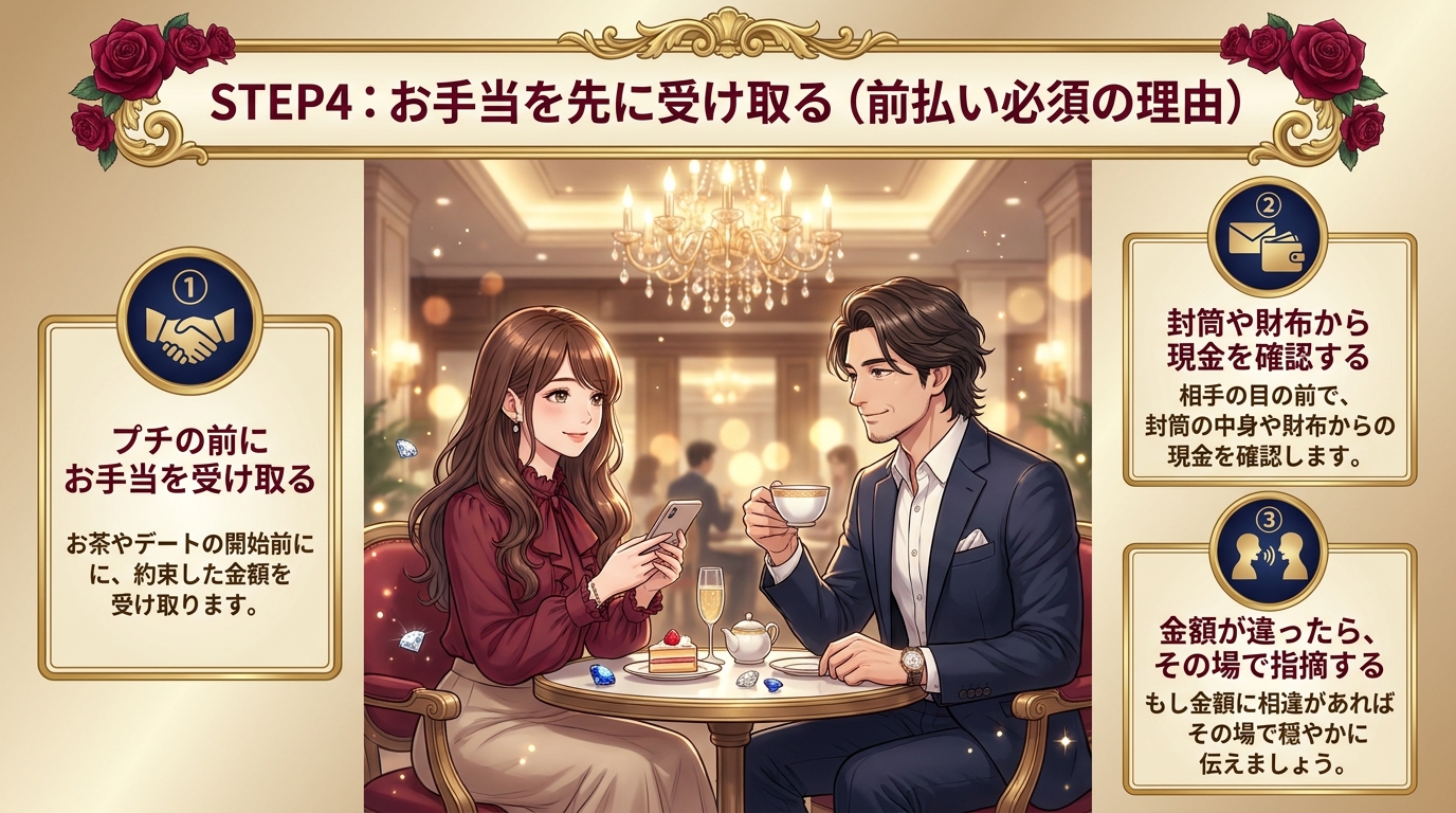 STEP4：お手当を先に受け取る（前払い必須の理由）