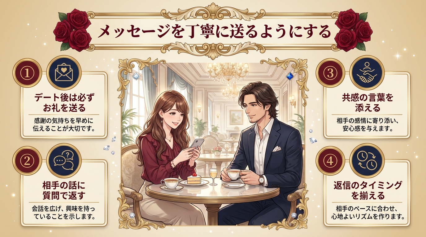 メッセージを丁寧に送るようにする