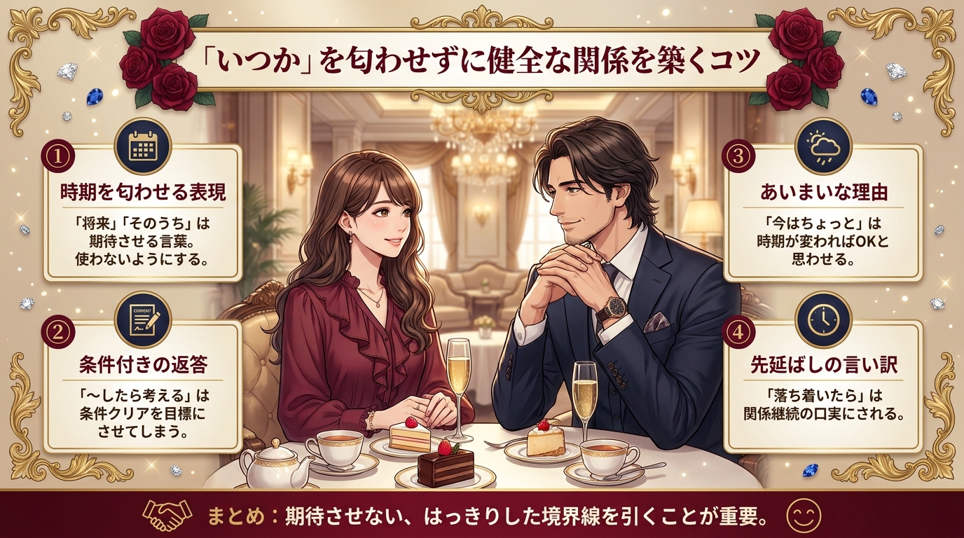 「いつか」を匂わせずに健全な関係を築くコツ