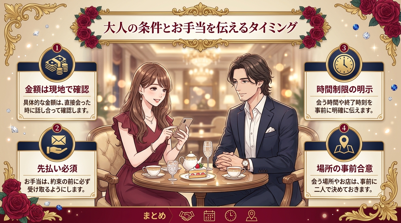 大人の条件とお手当を伝えるタイミング