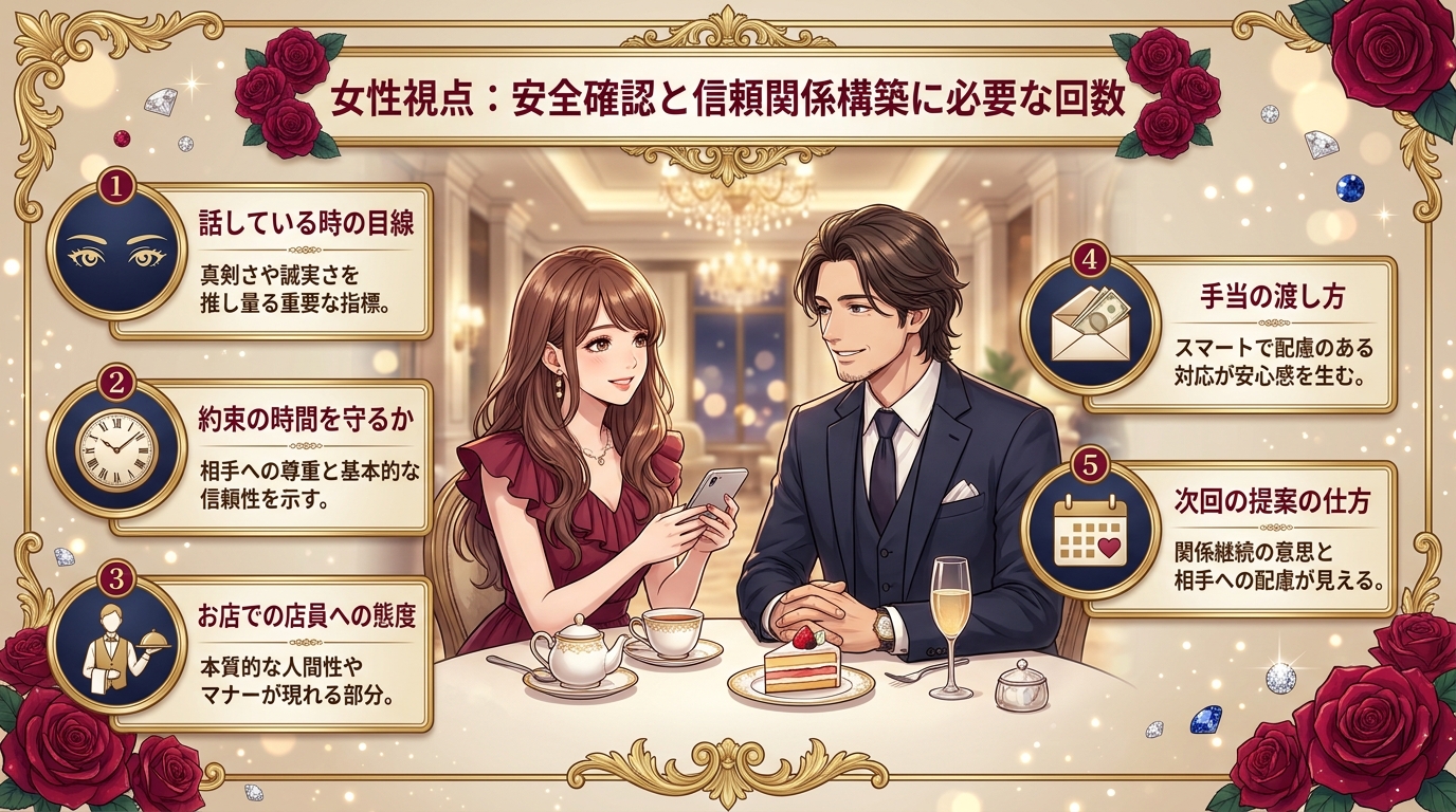 女性視点:安全確認と信頼関係構築に必要な回数