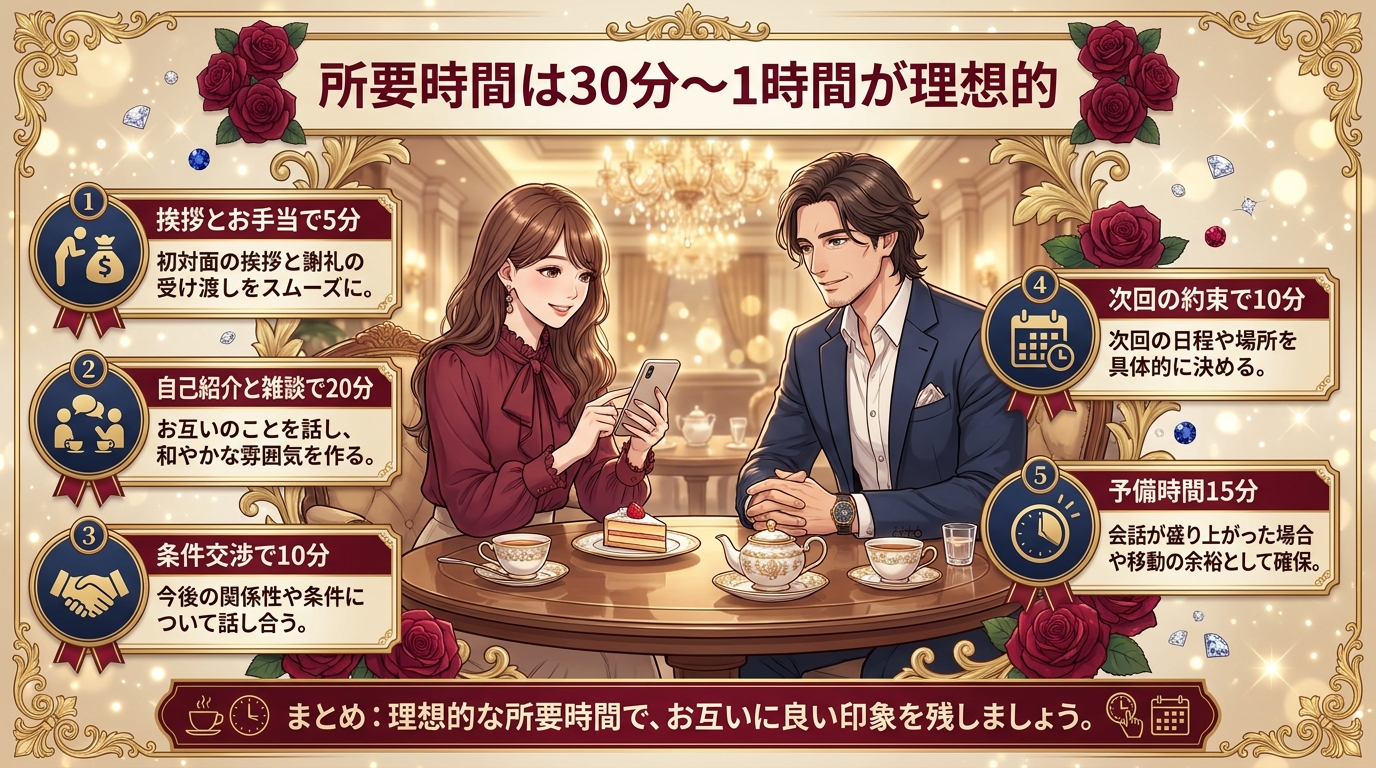 所要時間は30分〜1時間が理想的