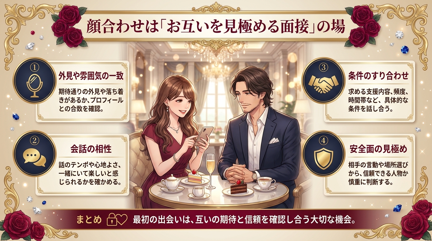 顔合わせは「お互いを見極める面接」の場