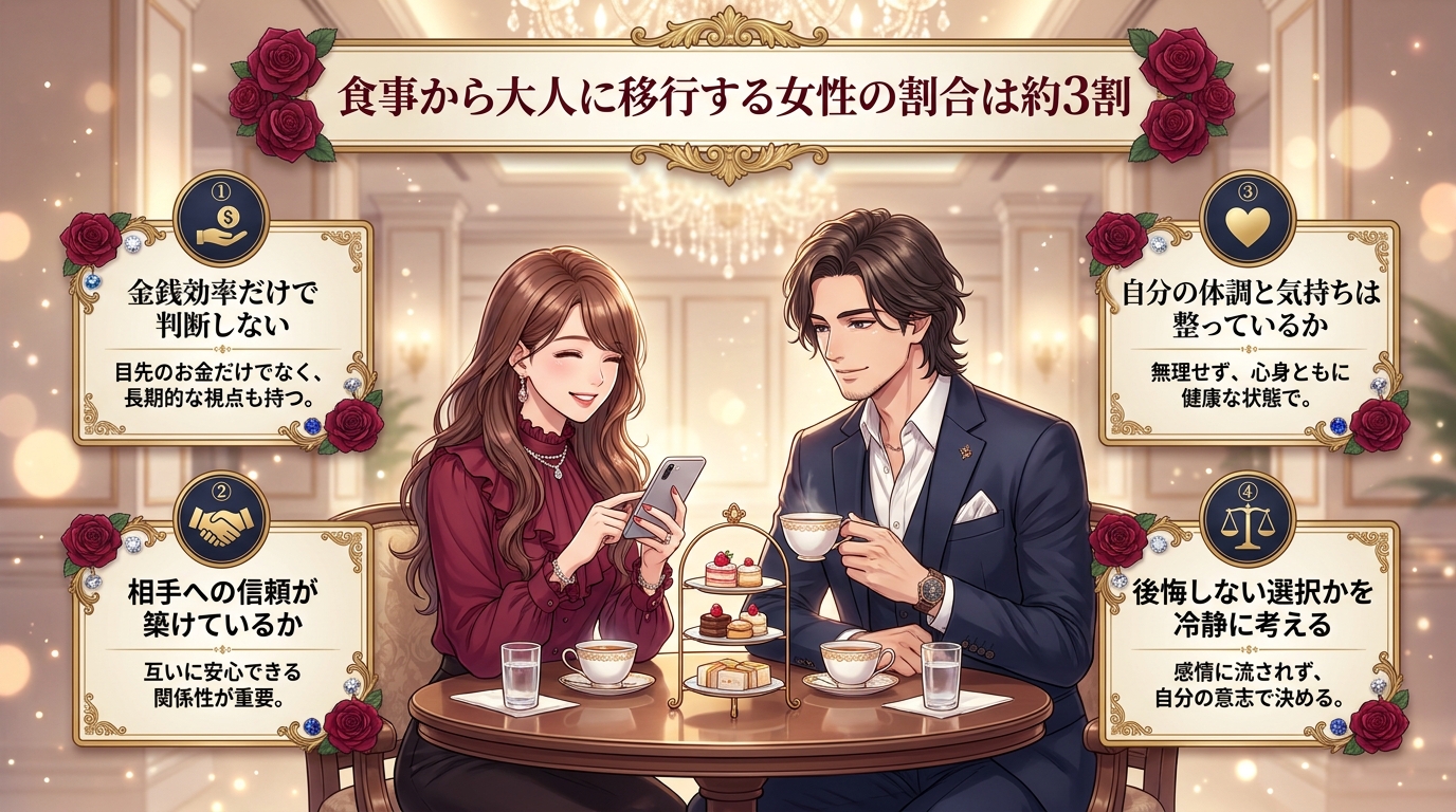 食事から大人に移行する女性の割合は約3割